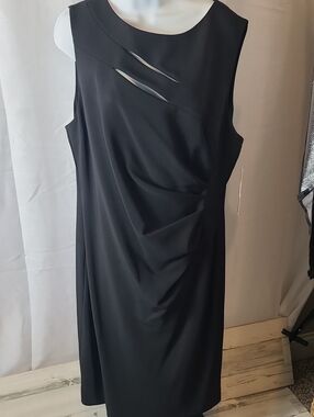 Tahari ASL Levine black sheath dress  Size 18 .  New With Tags